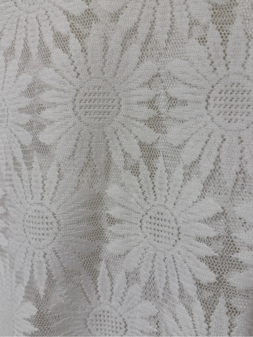 White Floral Lace Swim Coverup Dress - Picture 2 of 4